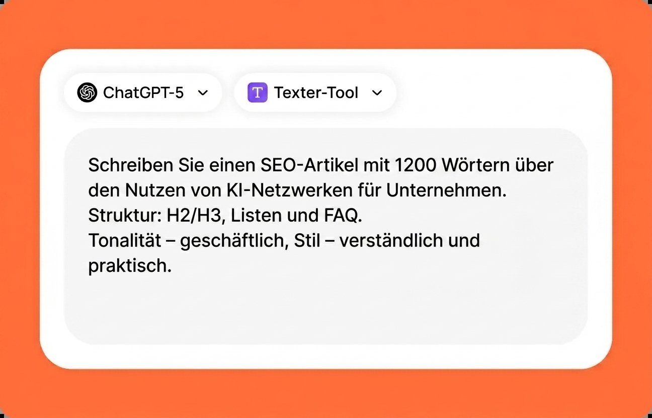 Geben Sie Ihren Prompt ein und erhalten Sie Ergebnisse