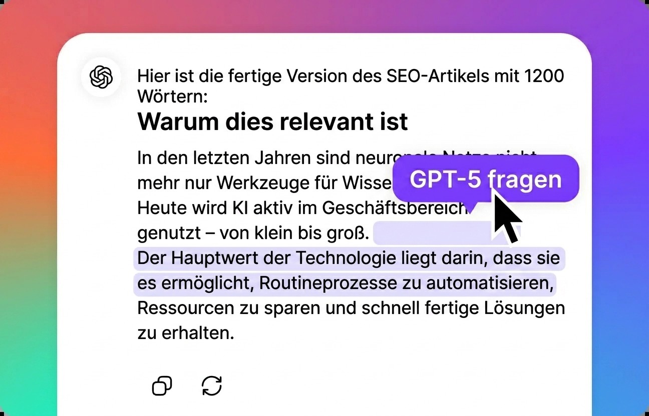 Anpassungen vornehmen