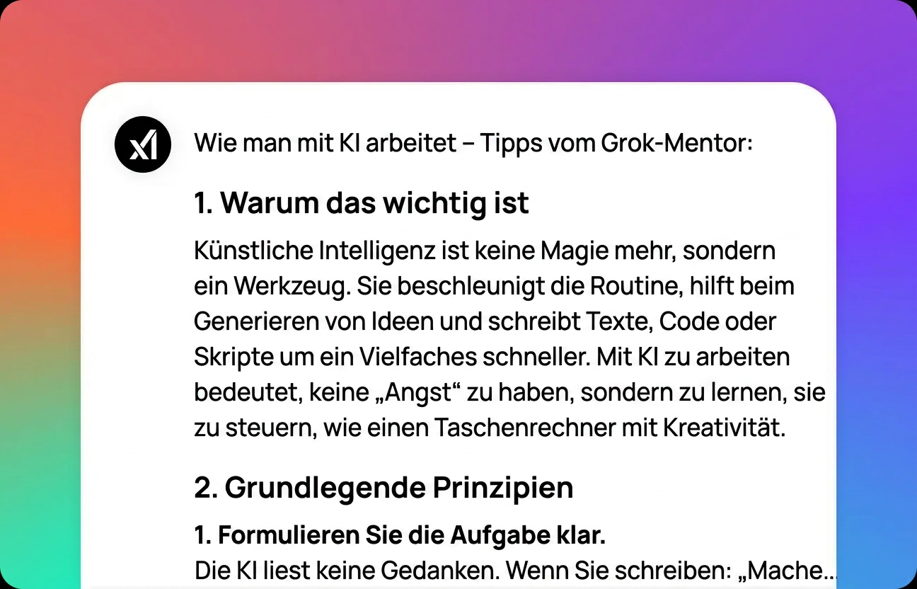 Ihr Ergebnis von Grok erhalten