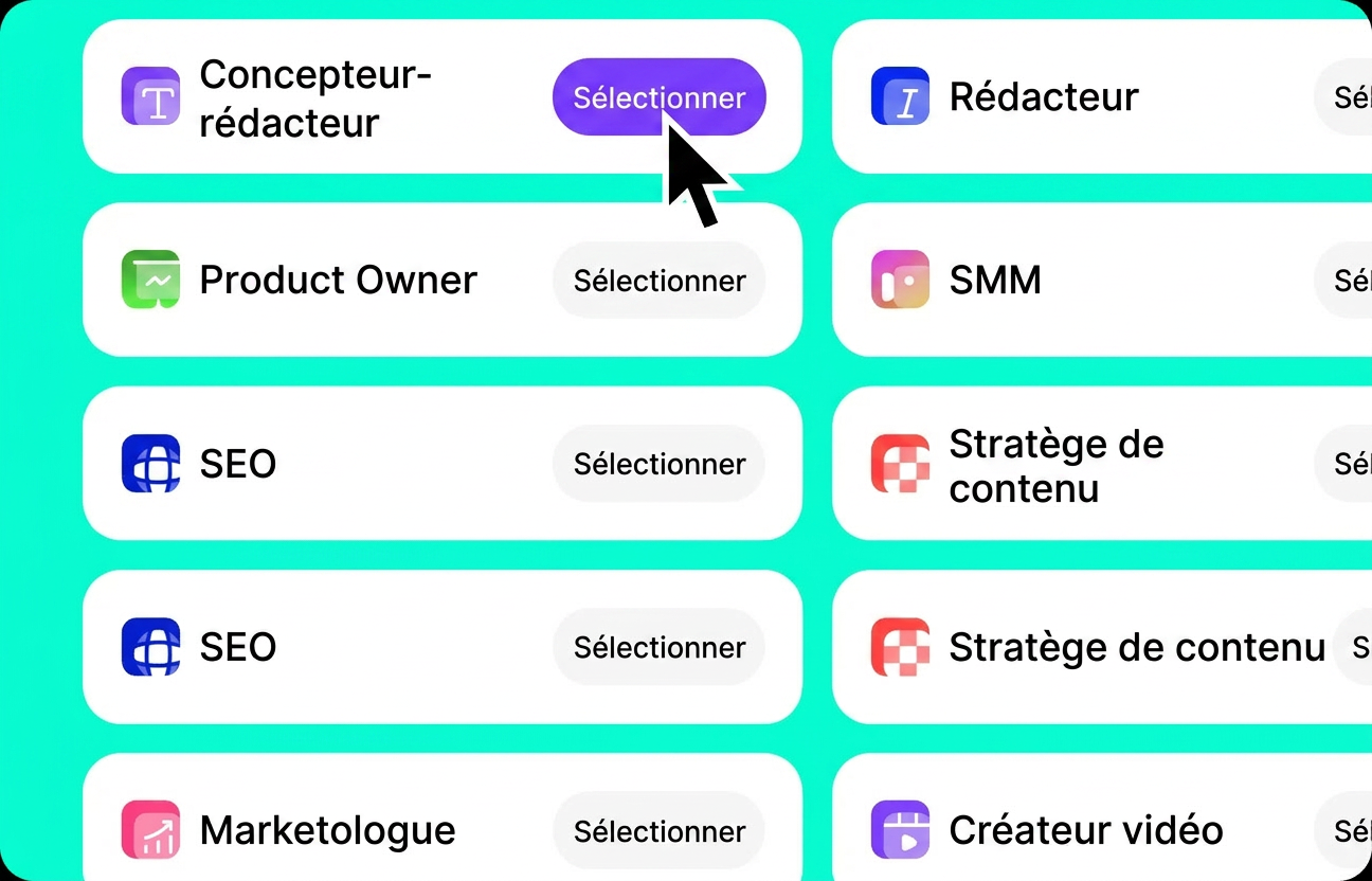 Choisissez votre tâche avec Gemini