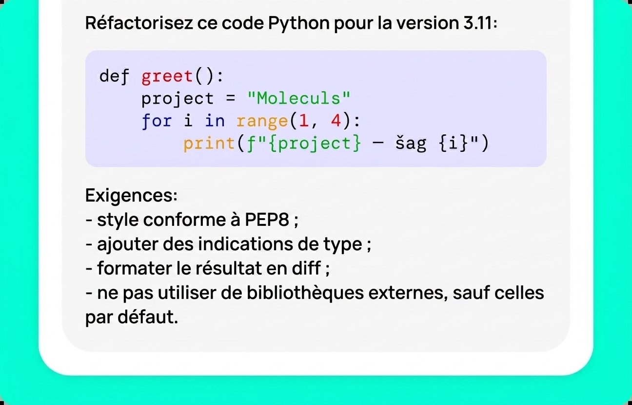 Définissez les contraintes pour Qwen Chat