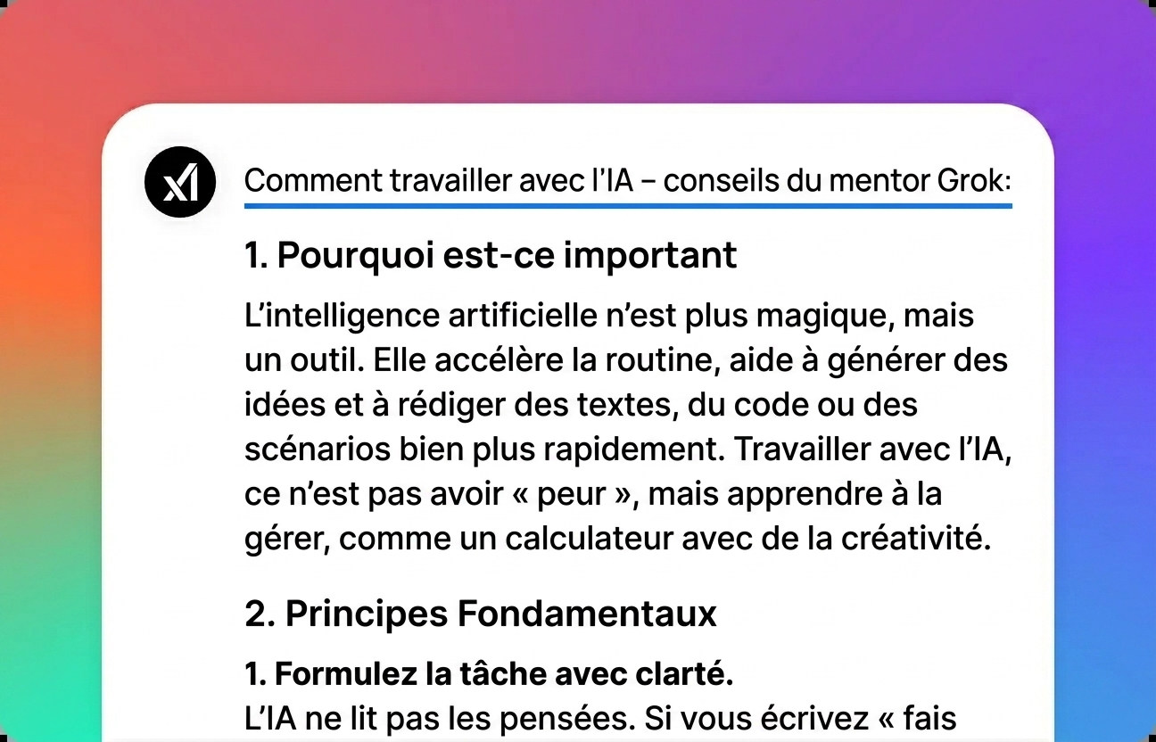 Obtenez votre résultat avec Grok