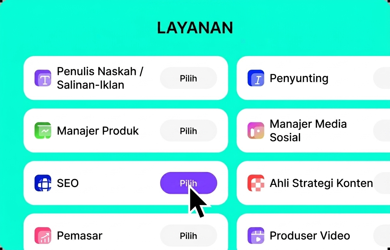 Pilih peran atau template untuk tugas Anda