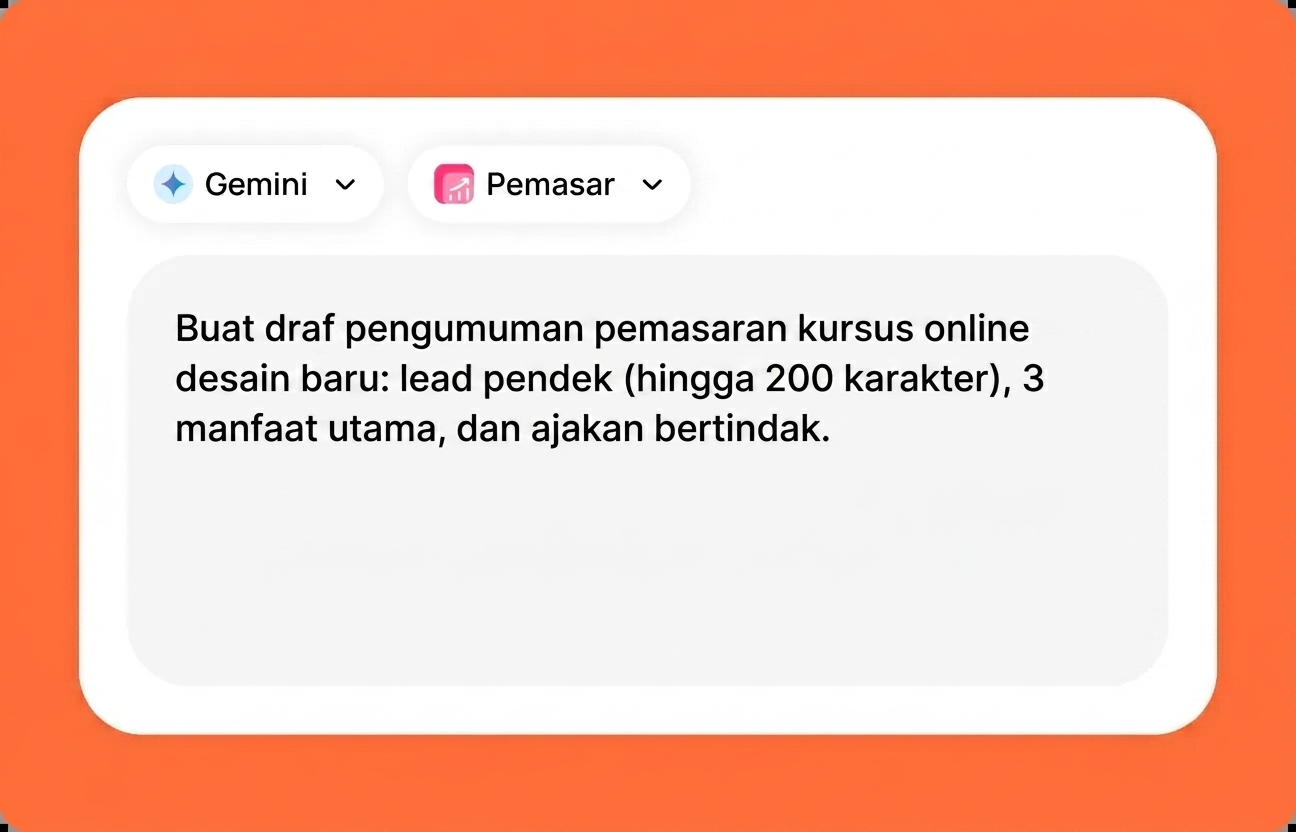 Masukkan prompt Anda di Gemini online