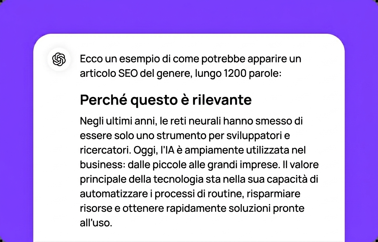 Ottieni i tuoi risultati