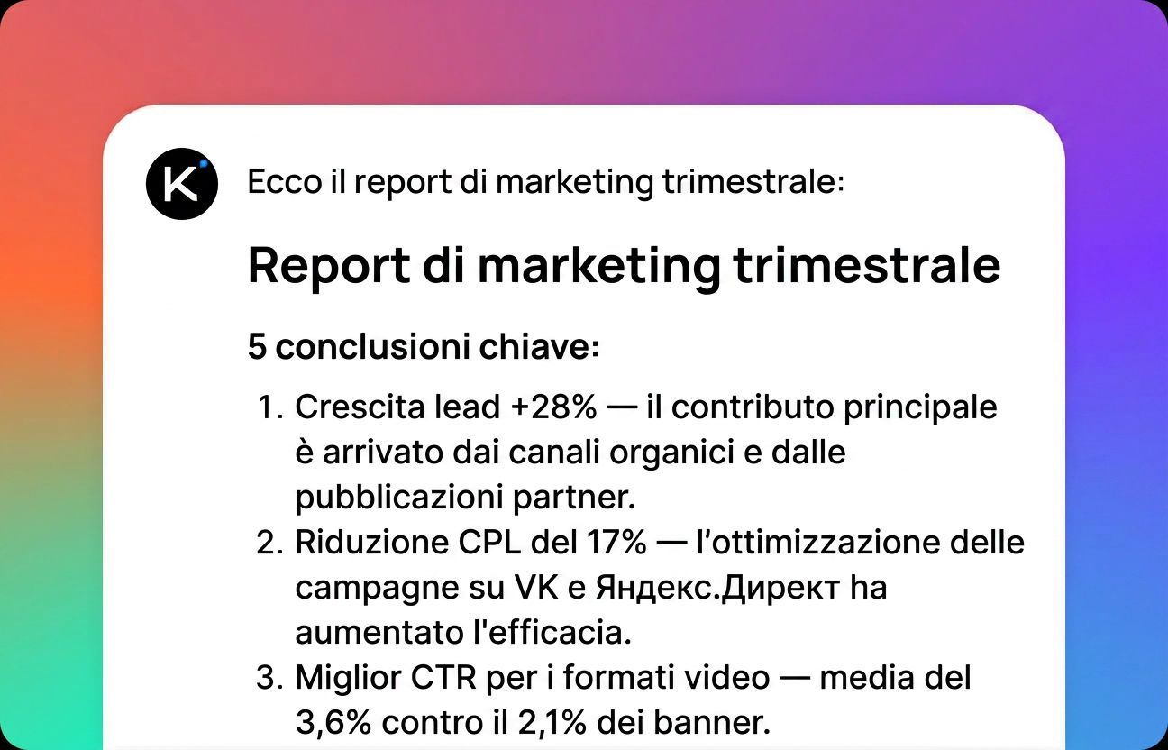 Ottieni i risultati e perfezionali