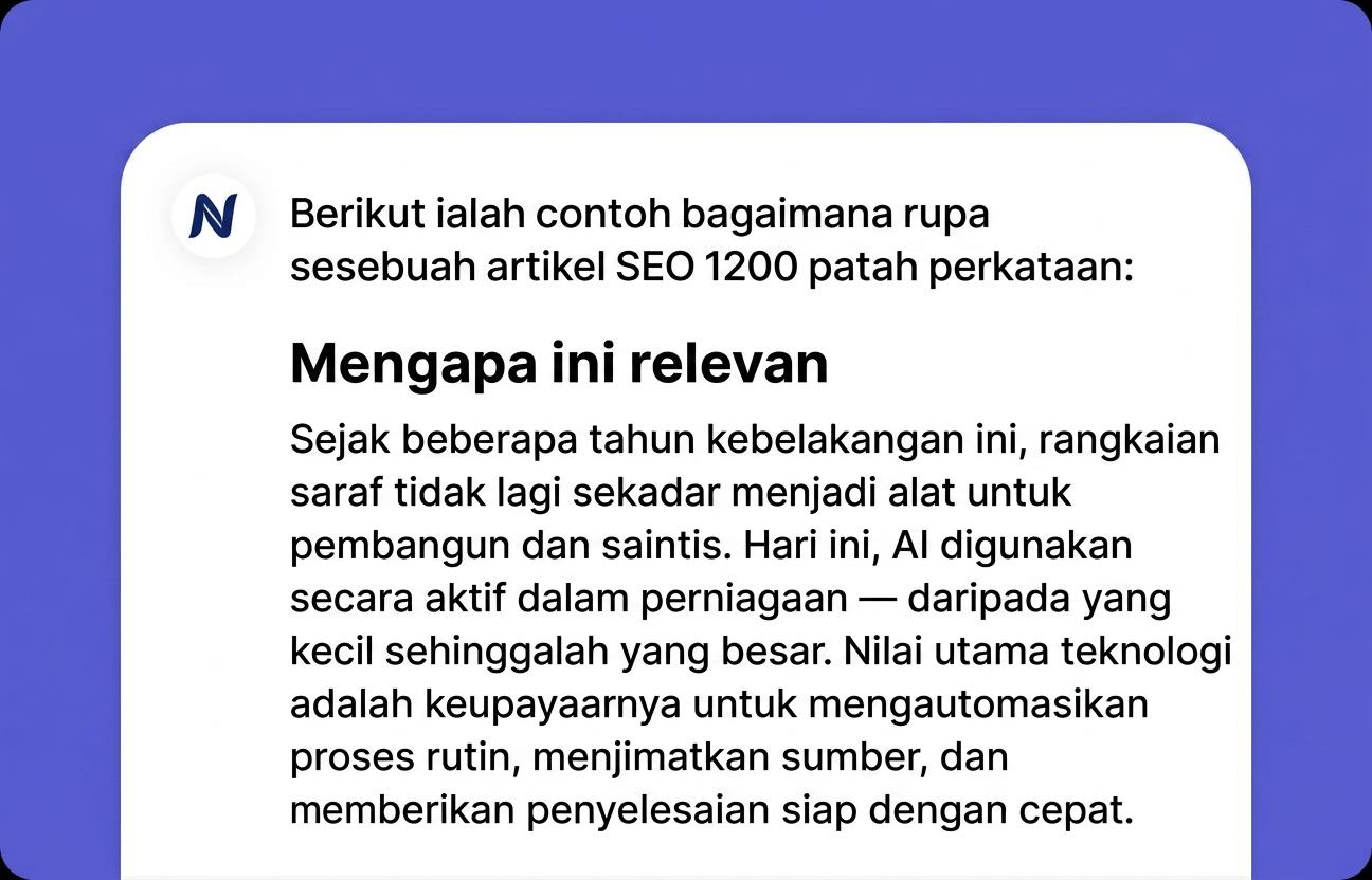 Dapatkan hasil anda