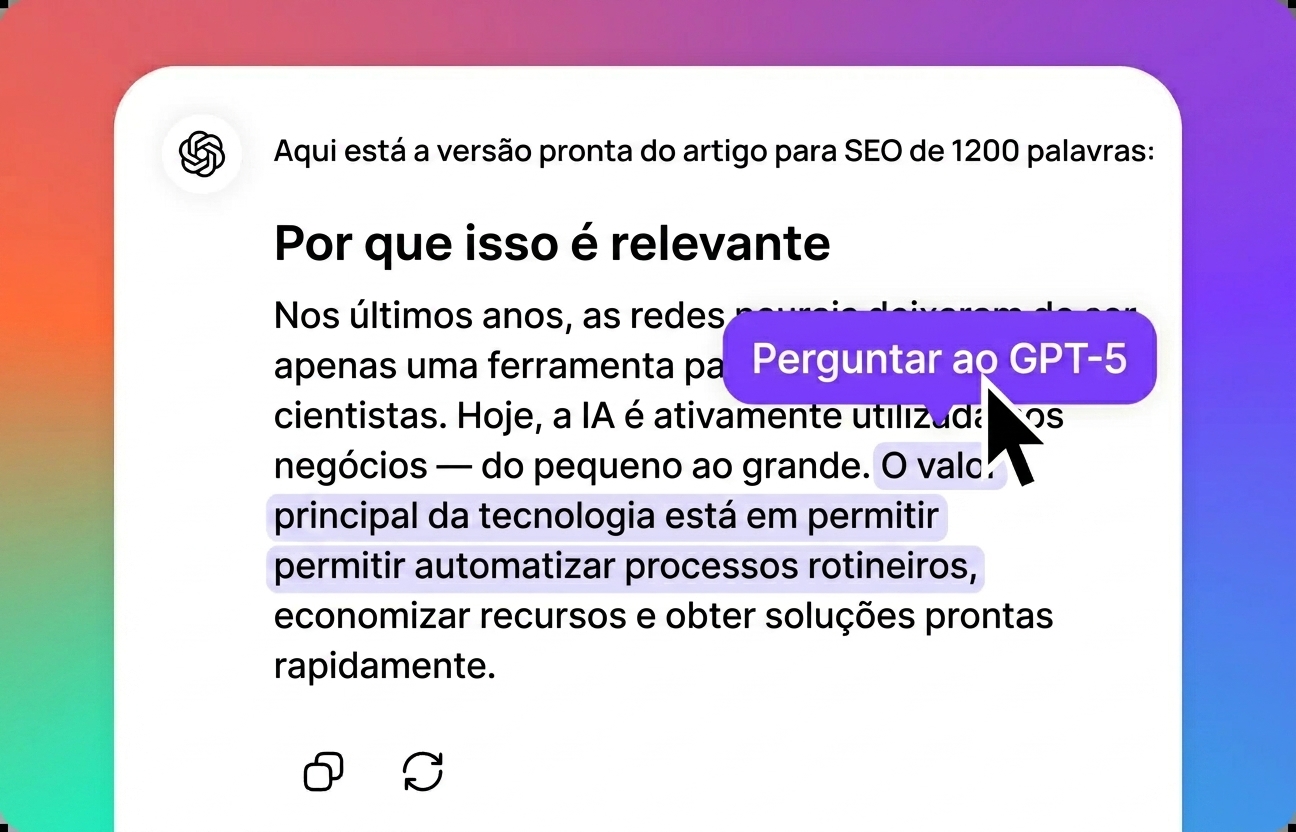 Faça os ajustes