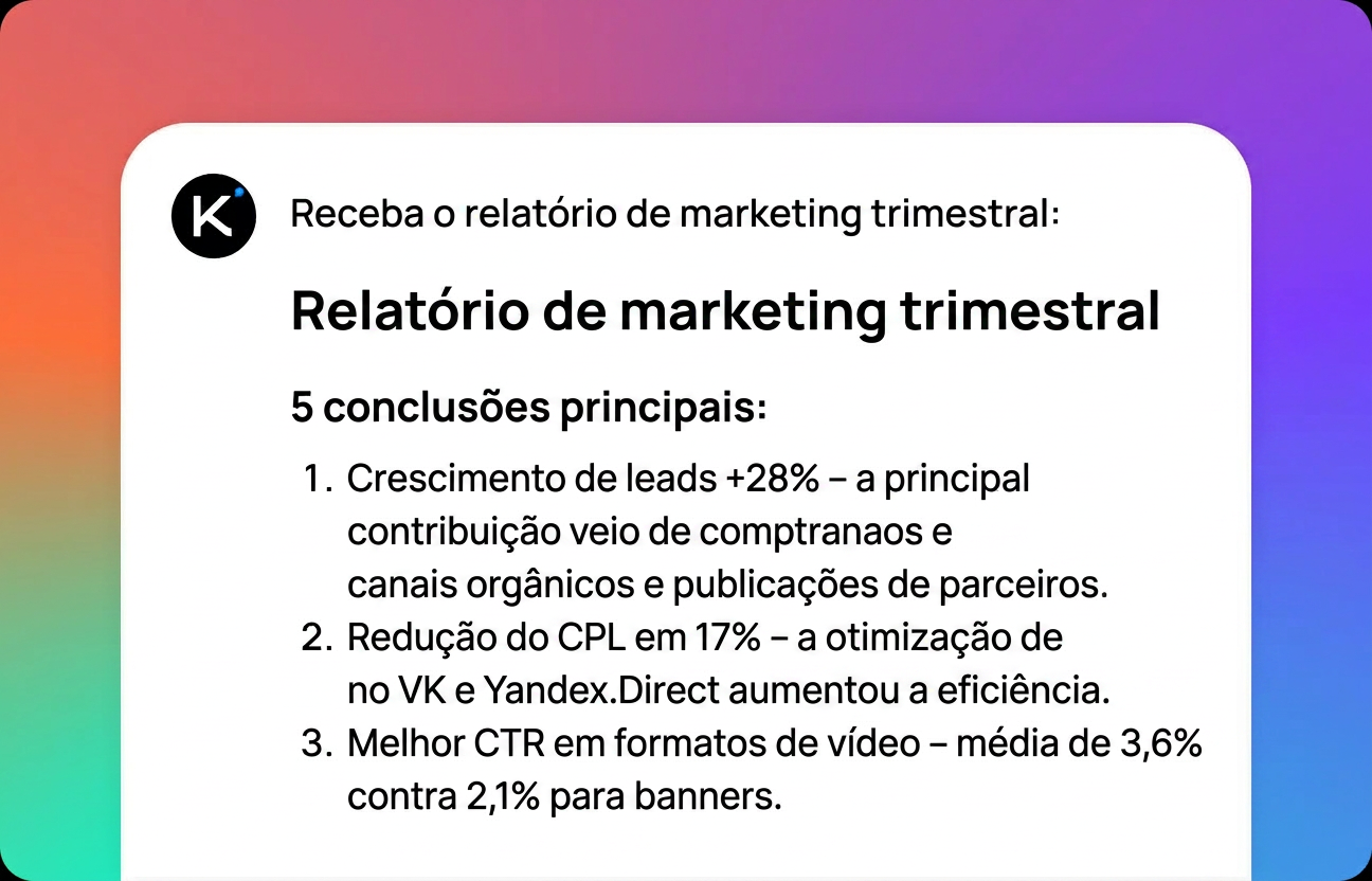 Obtenha seus resultados e refine