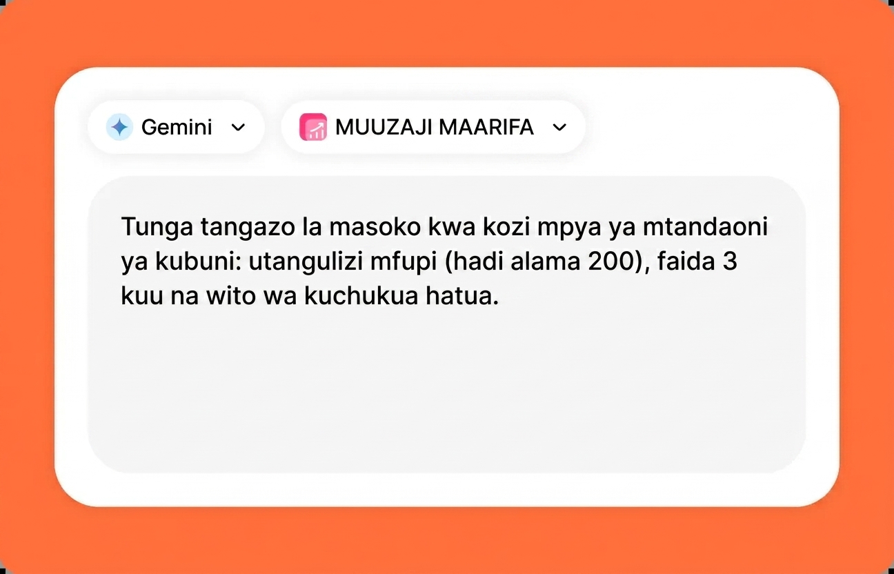 Ingiza amri yako kwenye Gemini mtandaoni