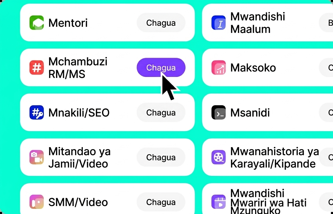 Chagua kiolezo kwa Kimi AI