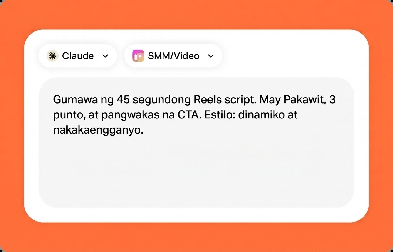 Ilarawan ang iyong gawain para kay Claude