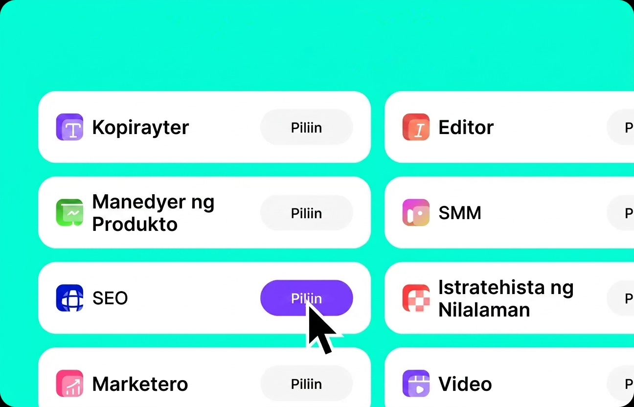 Pumili ng role o template para sa iyong gawain