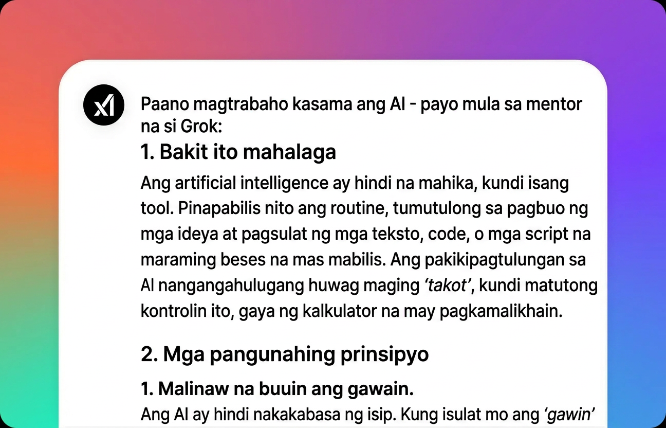 Kunin ang iyong resulta mula sa Grok