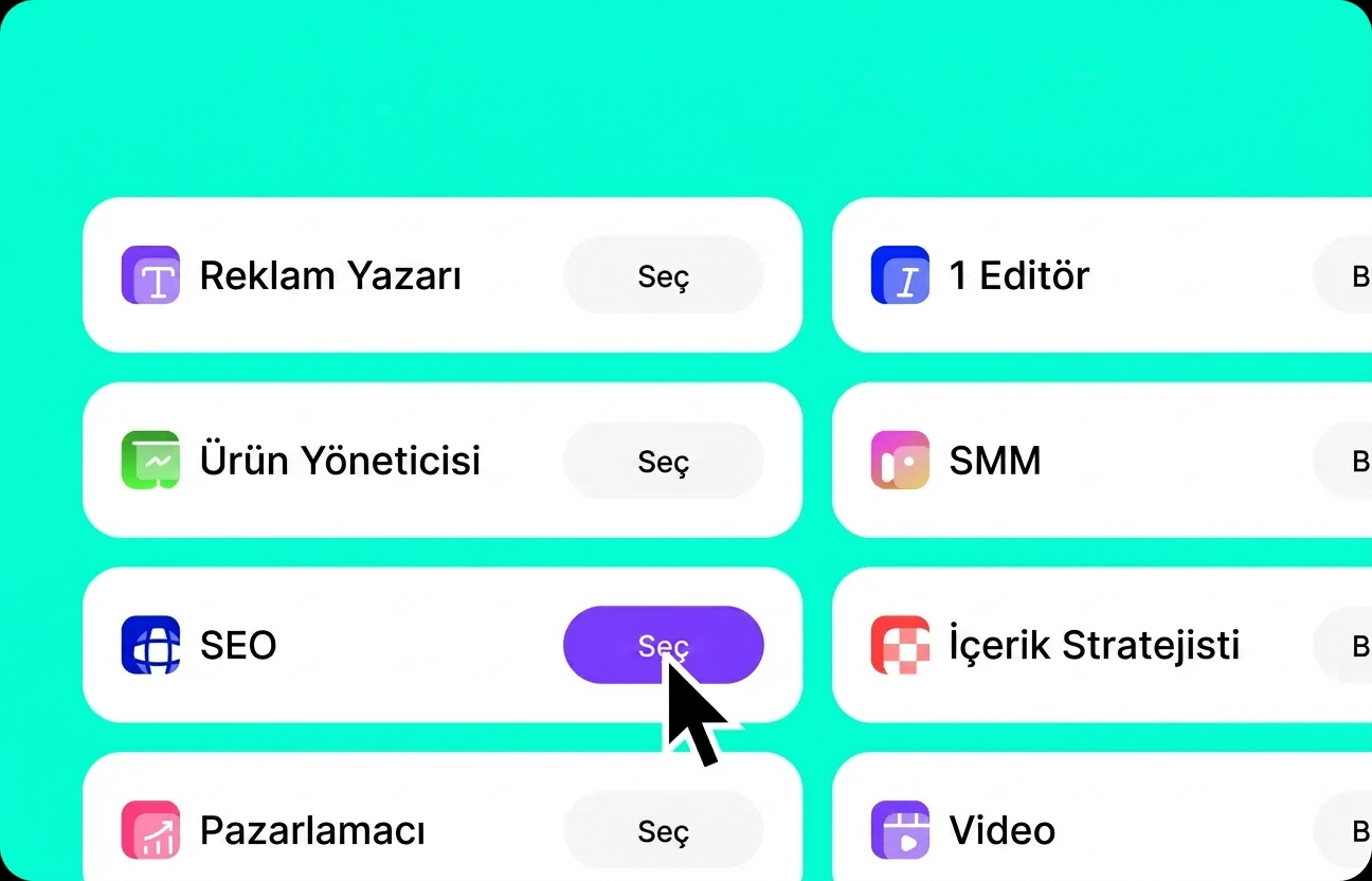Göreviniz için bir rol veya şablon seçin