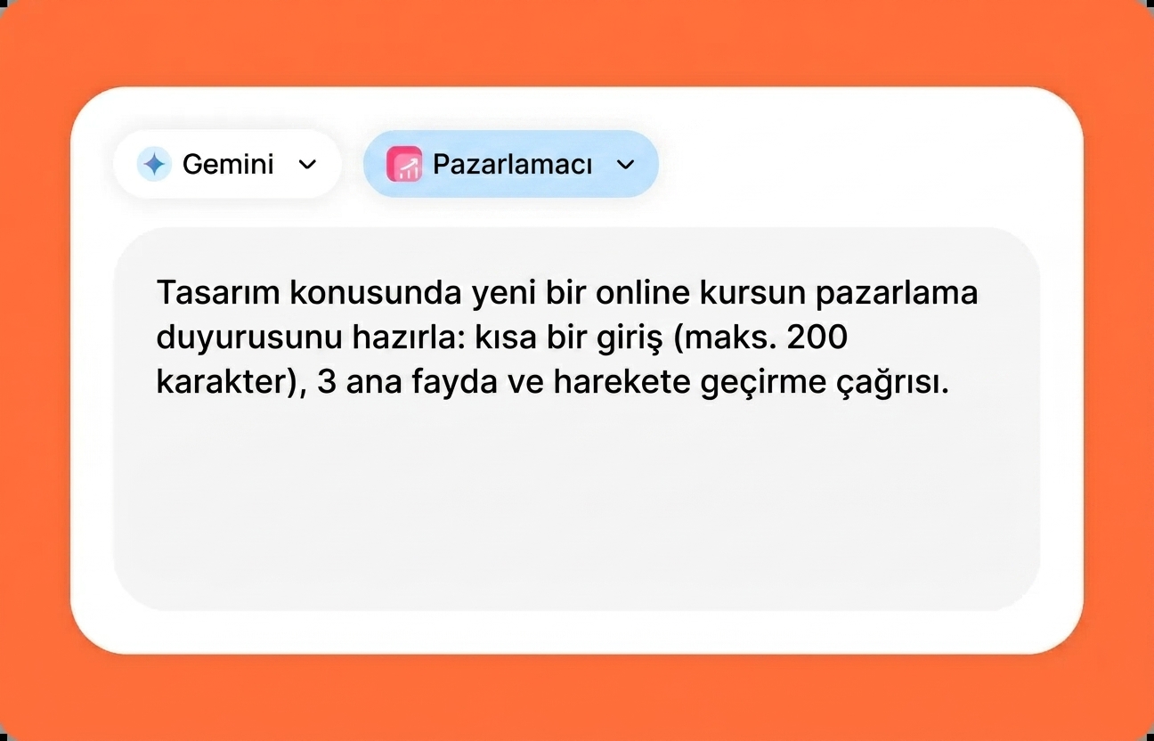 Gemini online'da komutunuzu girin