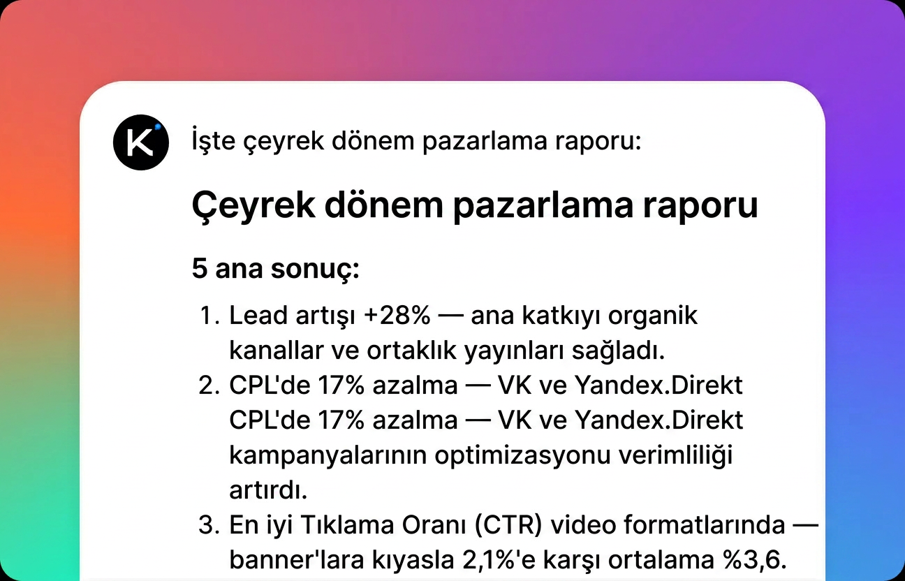 Sonuçlarınızı alın ve iyileştirin