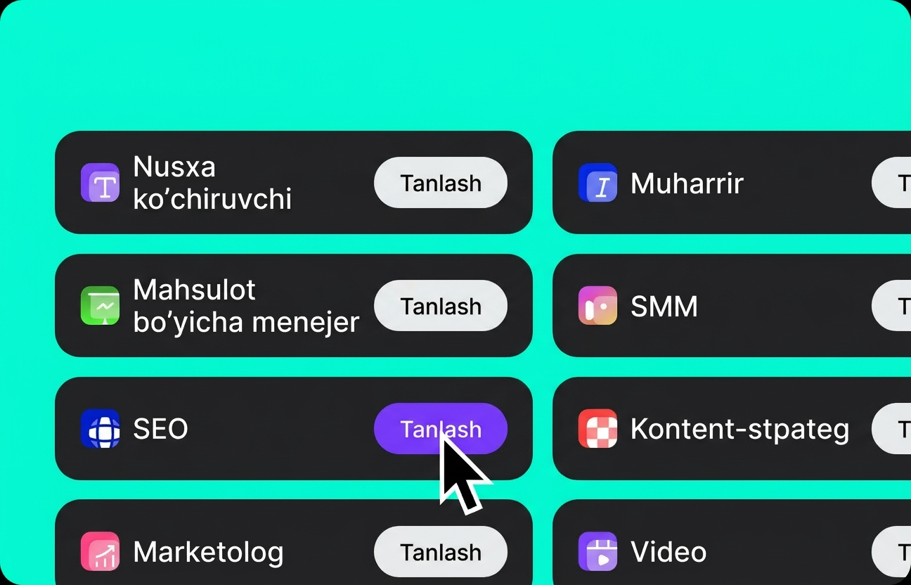 Vazifangiz uchun rol yoki shablon tanlang