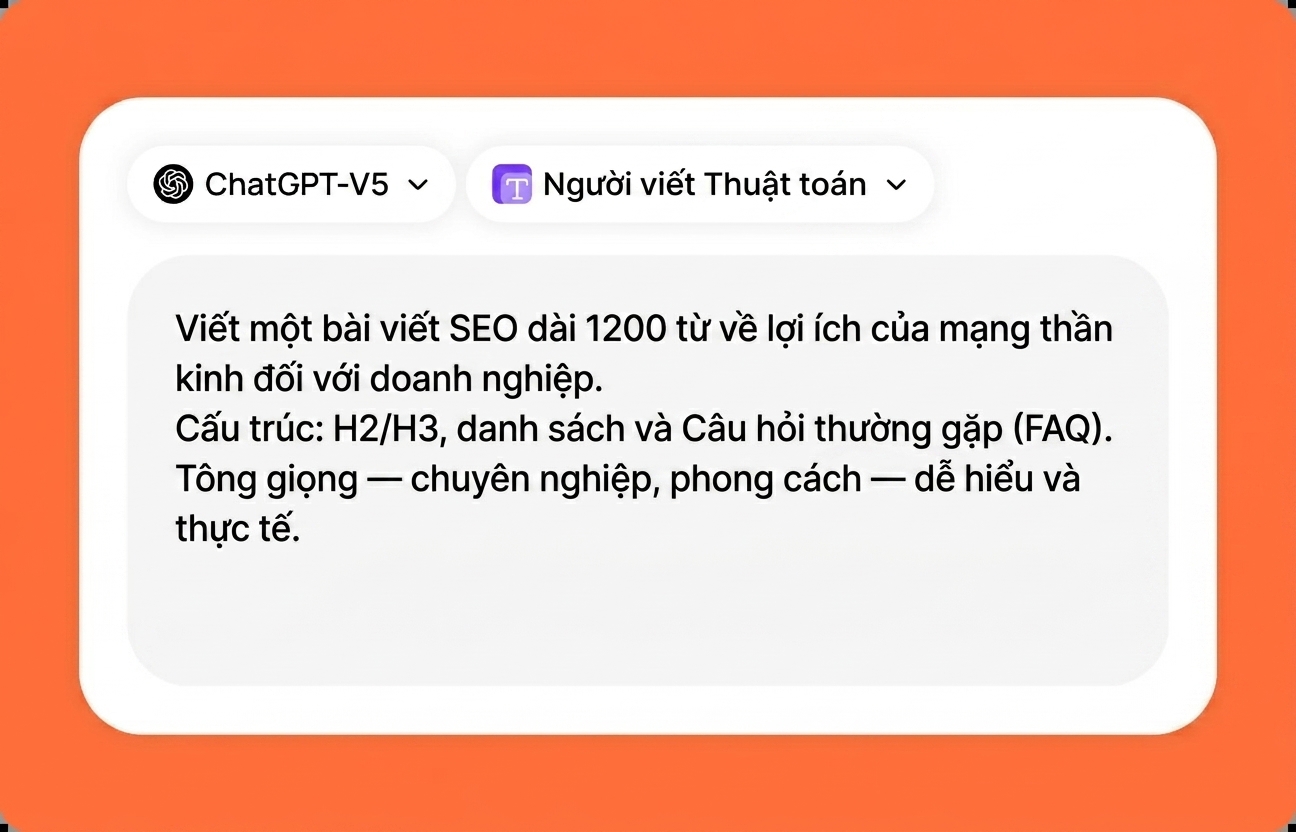 Nhập prompt và nhận kết quả
