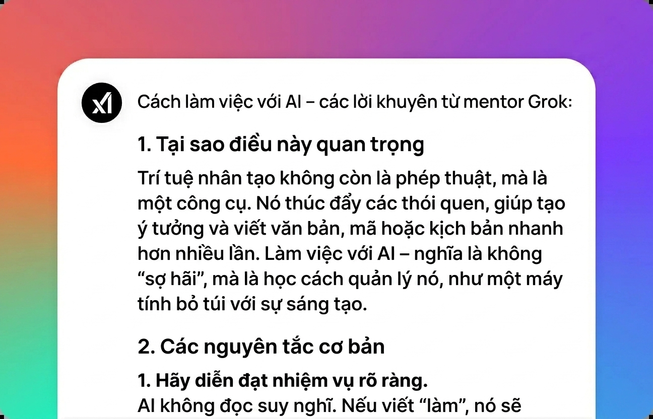 Nhận kết quả từ Grok